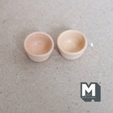 Dollhouse Terra Cotta Flower Pots Planters 1:12 Scale Miniature Terracotta Clay Pots Set of 2 , 1/2 inch tall (beige) - I051