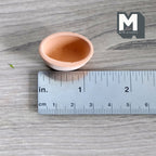 1:12 Scale Miniature Clay Oval Flower Pot, 11/16 inch tall, DIY Dollhouse Supply (beige)