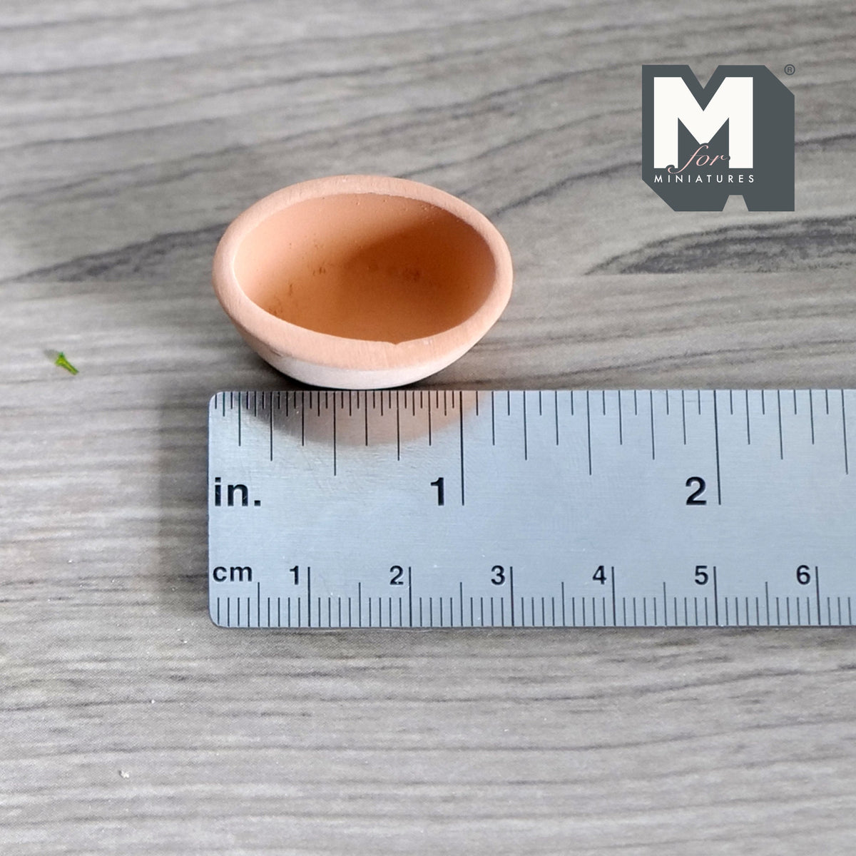 1:12 Scale Miniature Clay Oval Flower Pot, 11/16 inch tall, DIY Dollhouse Supply (beige)