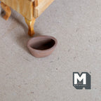 1:12 mittakaavan miniatyyri soikea saviruukku, 11/16 tuumaa korkea, tee-se-itse-nukkekotitarvike (ruskea)