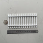 1:12 Scale, Miniature Picket Fence Panel, 6 inch wide (white)