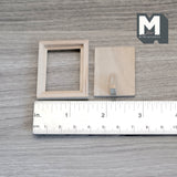 Miniature unpainted plain wood photo frame 1:12 scale dollhouse rectangular portrait picture frame 1-3/4 inch tall (medium) - F042