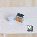 Dollhouse Supplies Miniature Tea Tin 1:12 Scale Metal Tea Box Tea Canister Tea Holder Tea Jar 7/8 inch tall - H024