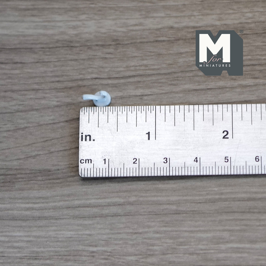 1/12スケール ミニチュア ドールハウス用 ウォールフック 6個セット 高さ約1cm（ホワイト）