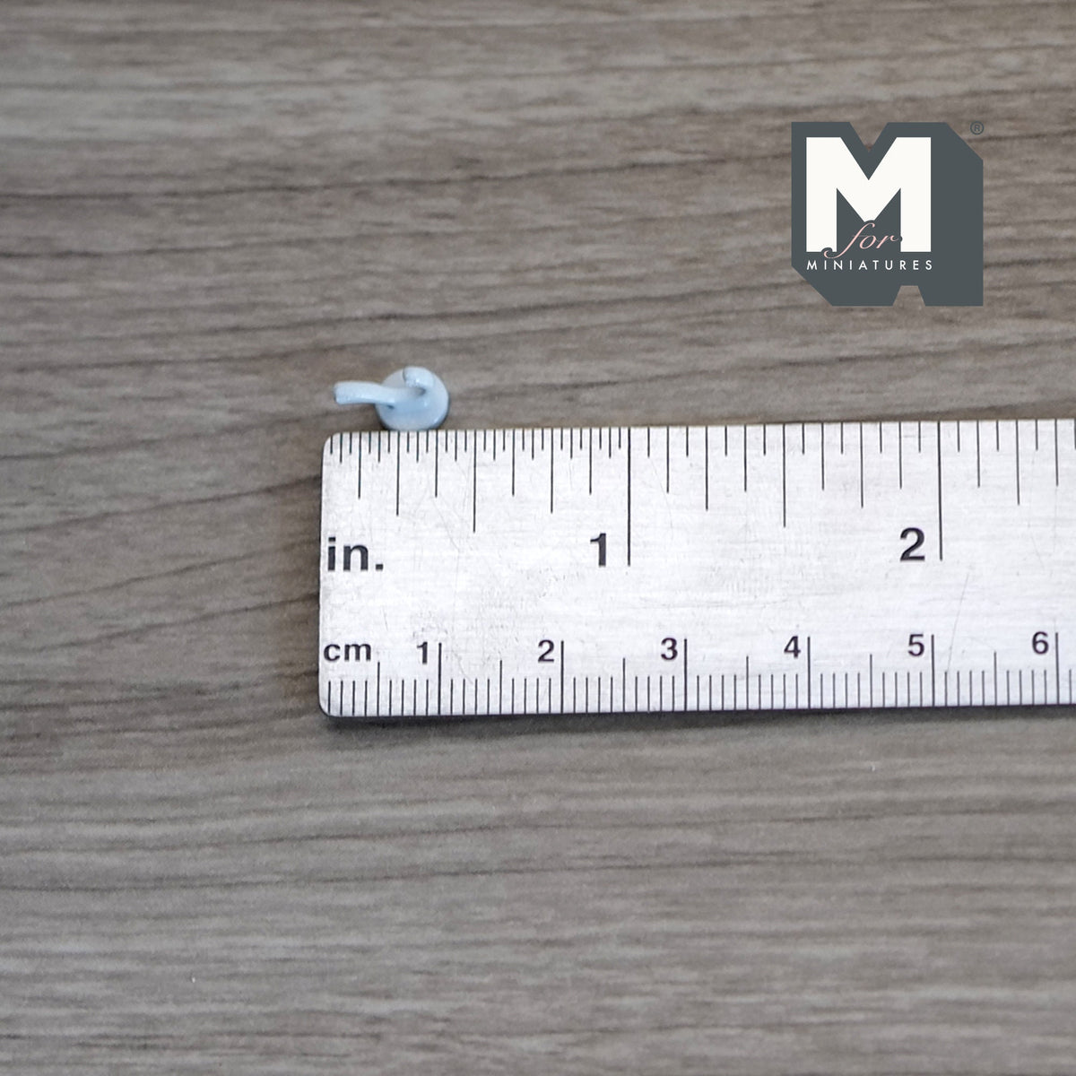 1:12 Scale Miniature Dollhouse Wall Hooks, Set of 6, 3/8 inch tall (white)