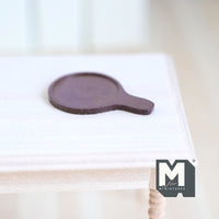 Dollhouse Cheese Board Cutting Board Serving Tray Round Tray Round Cheese Cutting Board 1-1/4 inch long (brown) - H022