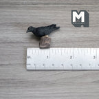 1:12 Scale Miniature Crow on Tree Stump, 1-9/16 inch long, DIY Dollhouse Supply (cast resin)