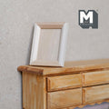 1:12 Scale Miniature Photo Frame Kit with Glazing and Backing, Unpainted, Self Assemble, Rectangular Portrait Frame 1-3/4 inch tall (medium)