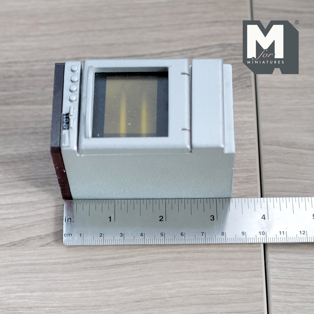 1:12 Scale Miniature Induction Range with Oven, 4 Burners, 3-5/16 inch tall, DIY Dollhouse Supply (silver)