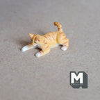 Miniature Playing Tabby Cat 1:12 Scale Animal (cast resin) - C034