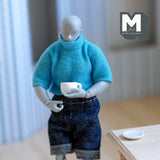 Miniature Cup of Black Coffee and Plate 1:12 Scale Dollhouse Supplies Beverage - E075