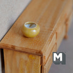 1:12 Scale Miniature Ceramic Round Planter Pot, 3/4 inch dia., DIY Dollhouse Supply (yellow green)