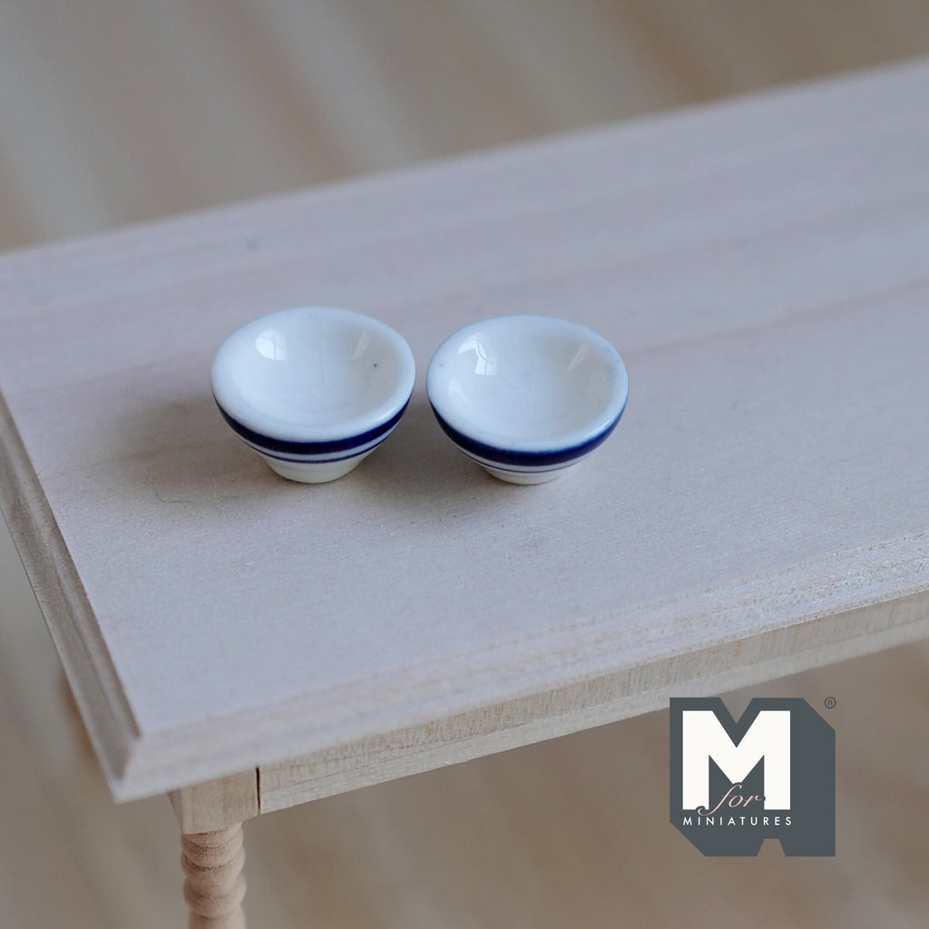 Dollhouse Supplies Miniature ceramic Bowl set of 2 - A039