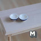 Dollhouse Supplies Miniature ceramic Bowl set of 2 - A039