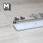 1:12 Scale Miniature Metal Curtain Rod with Rings and Brackets, 4-7/8 inch long, DIY Dollhouse Supply (dark gray)