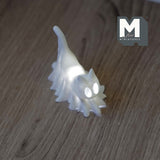 Dollhouse Miniature Draped Ghost Cat White with mirco LED light