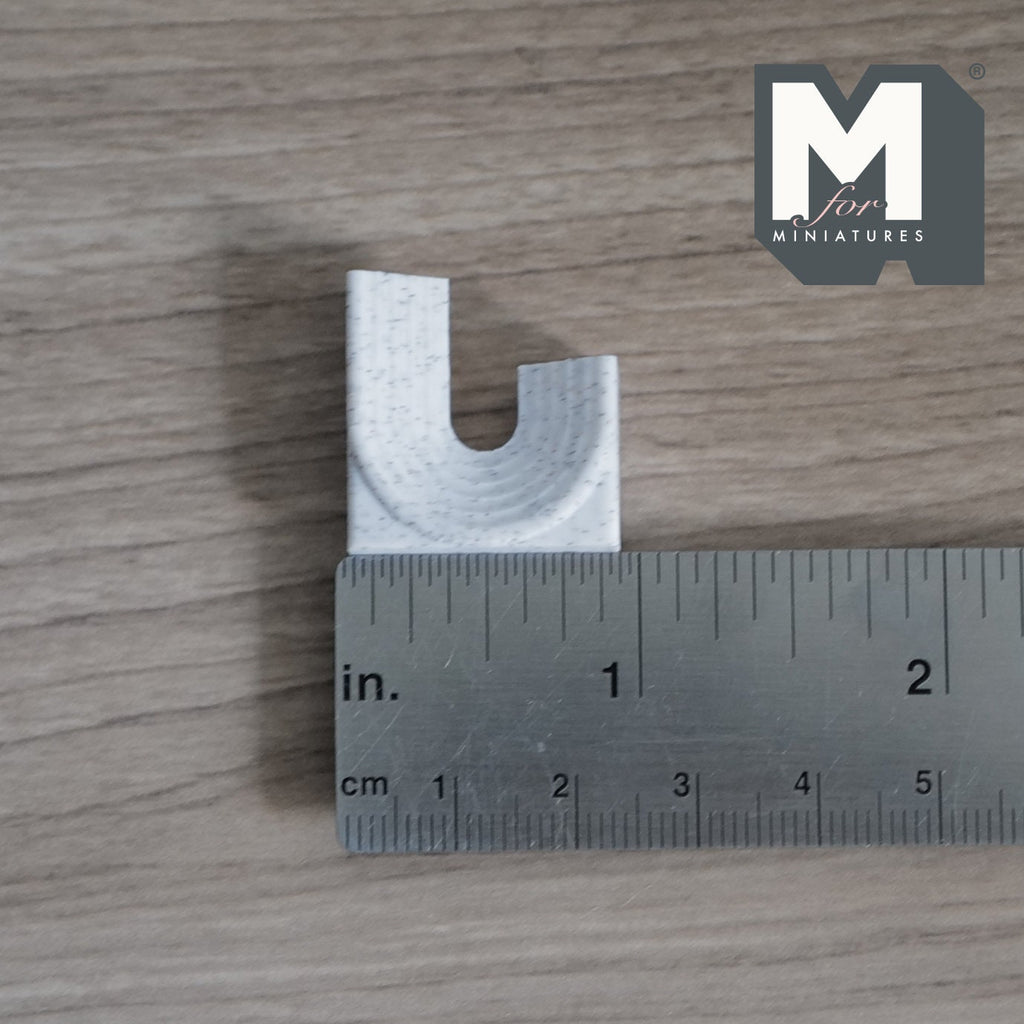 1:12 Scale Miniature Marble Look Double Neck Vase, U Shape, 7/8 inch tall, DIY Dollhouse Supply (white)