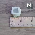 1:12 Scale Miniature Twisted Square Planter, 1/2 inch tall, DIY Dollhouse Supply (white)