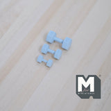 Miniature Hexagon Hand Weights 1:12 Scale Dollhouse Dumbbells Lifting Weights Set of 3 (metal) (milky blue) - G063