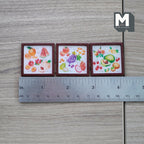 Décoration murale miniature à l'échelle 1:12 avec cadres en bois, ensemble de 3, carrés de 3,3 cm (1-5/16 po), fournitures pour maison de poupée à faire soi-même