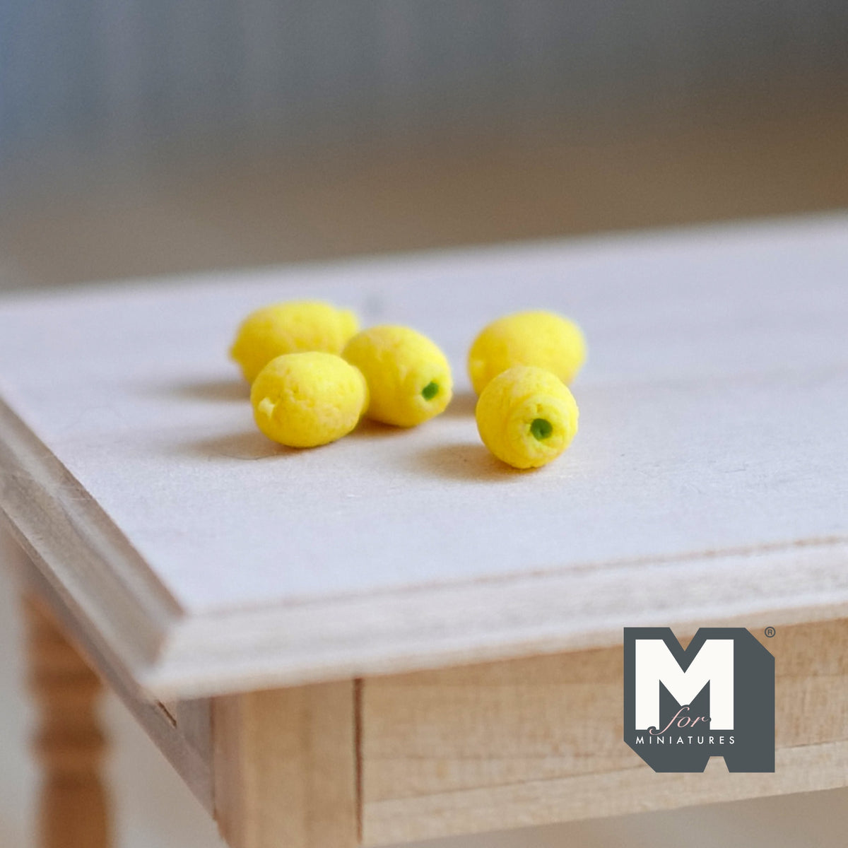 1:12 Scale Miniature Fruit 5 x Lemons - D058