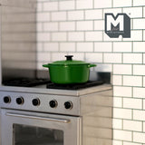 Dollhouse Supplies Metal Cooking Pot  dolls house 1 12 miniature Metal Cooking Pot(Green) - A048