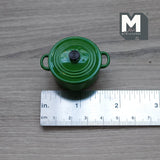 Dollhouse Supplies Metal Cooking Pot  dolls house 1 12 miniature Metal Cooking Pot(Green) - A048