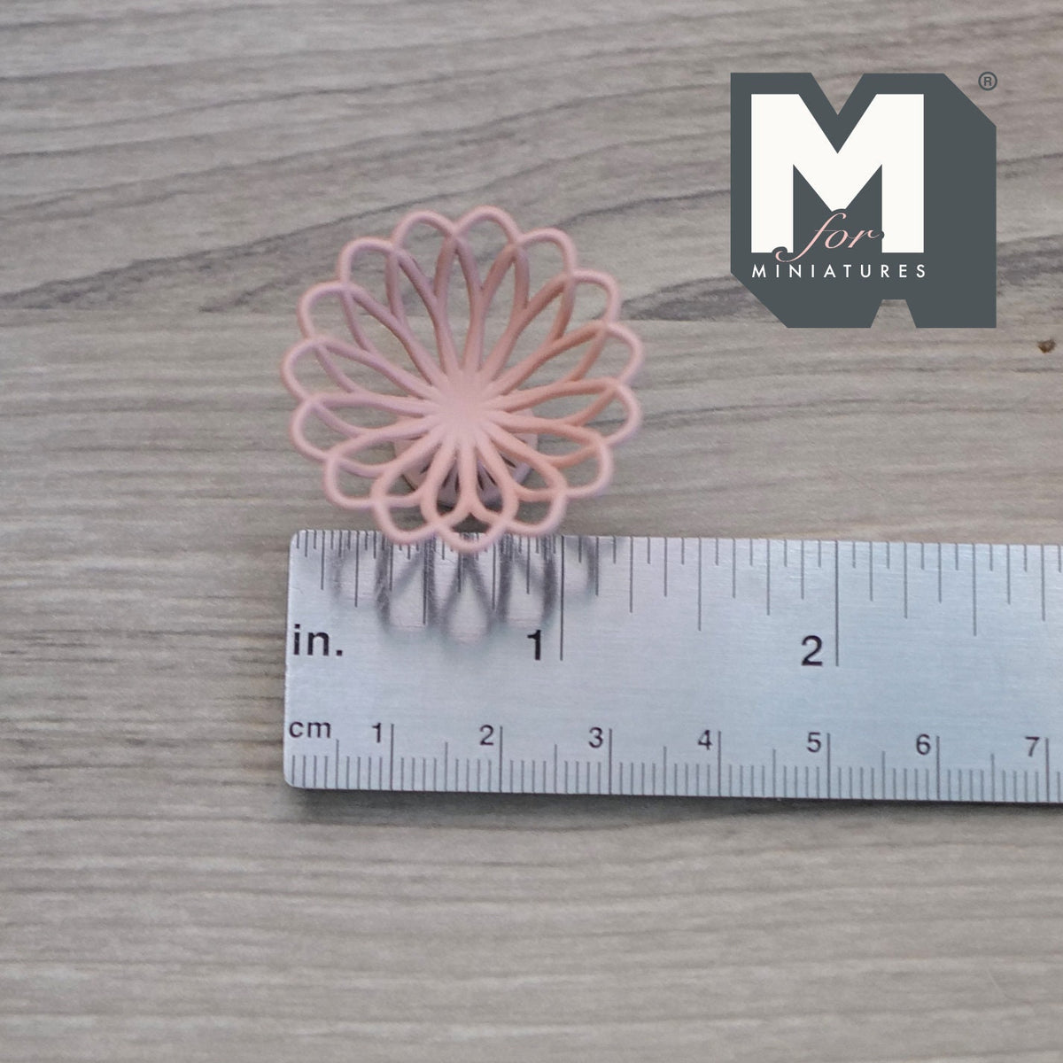 1:12 Scale Miniature Footed Wire Fruit Bowl, Large, 11/16 inch tall, DIY Dollhouse Supply (metal) (pink)