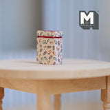 Dollhouse Supplies Miniature Tea Tin 1:12 Scale Metal Tea Box Tea Canister Tea Holder Tea Jar 7/8 inch tall - H024