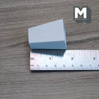 1:12 Scale Miniature Tall Square Floor Vase, Tapered Sides, 1-5/8 inch tall, DIY Dollhouse Supply (cast resin) (white)