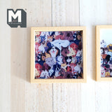 Miniature Cats and Dogs Wall Art Wood Framed Square Portrait Set of 3 - F056