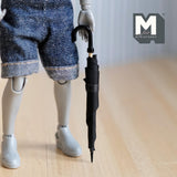 Miniature Umbrella 2-5/8 inch long 1:12 Scale Dollhouse Supplies Parasol Miniature Sunshade Sun Umbrella (black) (non working) - G053
