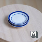 Dollhouse Tableware Miniature Ceramic Plate Large Size Set of 2 , 1-1/4 inch dia. - A083