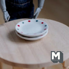 Dollhouse Supplies Tableware Miniature Ceramic Plate Large Size Set of 2 , 1-1/4 inch dia. - A083