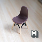 Miniature Dining Chair 1:12 Scale Dollhouse Supplies Patio Chair  (brown) - D005