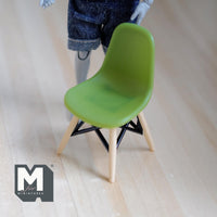 Miniature Dining Chair 1:12 Scale Dollhouse Patio Chair (plastic) (green) - D005