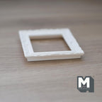 Cadre photo rectangulaire miniature orné à l'échelle 1:12, 7,5 cm de hauteur, fournitures de maison de poupée DIY (blanc)