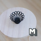 1:12 Scale Miniature Large Wire Fruit Basket, Pedestal Foot, 1-5/16 inch dia., DIY Dollhouse Supply (metal) (black)