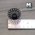 1:12 Scale Miniature Large Wire Fruit Basket, Pedestal Foot, 1-5/16 inch dia., DIY Dollhouse Supply (metal) (black)