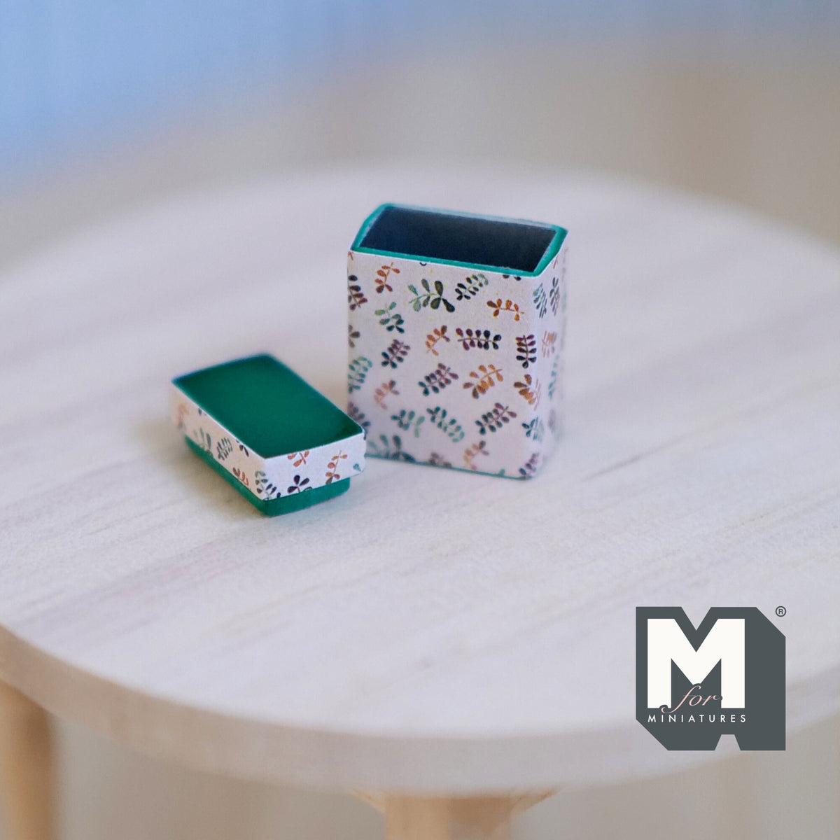 Dollhouse Supplies Miniature Tea Tin 1:12 Scale Metal Tea Box Tea Canister Tea Holder Tea Jar 7/8 inch tall - H024