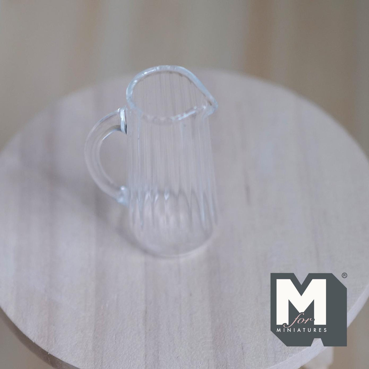 1:12 Scale Miniature Glass Water Pitcher, Large, 1-5/8 inch tall, DIY Dollhouse Supply