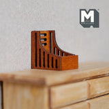 Dollhouse Supplies Mail Holder , Letter Holder , 1:12 Scale Miniature Newspaper Magazine Stand , Leaflet Flyer Holder (brown) (wood) - A071