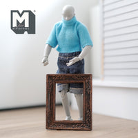 Miniature Picture Frame 1:12 Scale Dollhouse Ornate Painting Frame Canvas Frame 2-1/2 inch tall (plastic) - A086