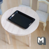 Dollhouse Supplies Baking Pan with Handles 1:12 Scale Miniature Bakery Tray Food Court Tray 2-1/8 inch long  (metal) (black) - E049