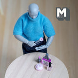 Miniature Makeup Set Cosmetics Kit Cosmetic Brush Lipstick Fragrance Perfume Bottle 1:12 Scale Makeup Vanity Set  (purple) - F030