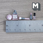 Miniature Makeup Set Cosmetics Kit Cosmetic Brush Lipstick Fragrance Perfume Bottle 1:12 Scale Makeup Vanity Set  (clear) - F030