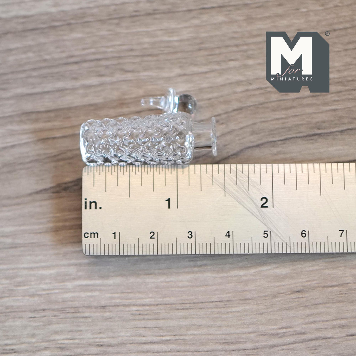 1:12 Scale Miniature Pasta Jar with Stopper and Spaghetti, Diamond Pattern, 1-3/8 inch tall, DIY Dollhouse Supply (glass)