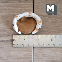 Miniature Plush Dog Bed Paw Pattern 1:12 Scale Cat Bed (fabric) - C062