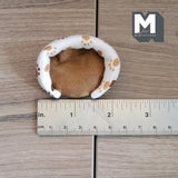 Miniature Plush Dog Bed Paw Pattern 1:12 Scale Cat Bed (fabric) -