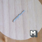 Flûte miniature à l'échelle 1:12, instrument de musique, 3 cm (1-3/16 pouces) de long, fourniture pour maison de poupée DIY (métal) (argent)
